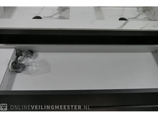 Badmeubel sanibell, mat zwart boomschors - afbeelding 15 van  18