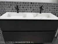 Badmeubel sanibell, mat zwart boomschors - afbeelding 17 van  18