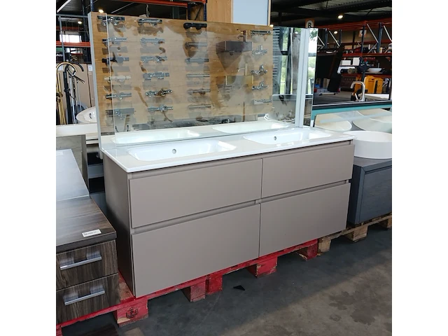 Badmeubel, xenz, collectie one, taupe - afbeelding 1 van  16