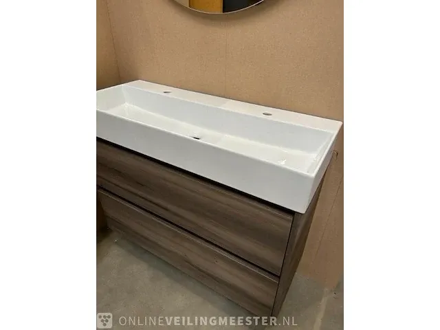 Badmeubel xs- 100cm met keramische wastafel hr badmeubelen, badmeubel, espresso - afbeelding 6 van  11