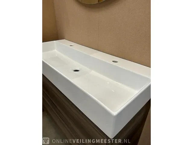 Badmeubel xs- 100cm met keramische wastafel hr badmeubelen, badmeubel, espresso - afbeelding 7 van  11
