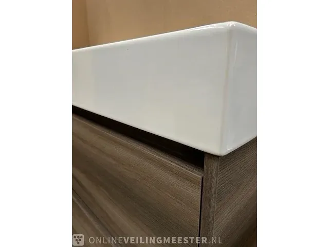 Badmeubel xs- 100cm met keramische wastafel hr badmeubelen, badmeubel, espresso - afbeelding 9 van  11