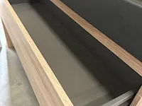 Badmeubel xxl-120 met spiegelkast hr badmeubelen, badmeubel, grijs eiken - afbeelding 2 van  11