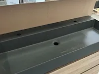 Badmeubel xxl-120 met spiegelkast hr badmeubelen, badmeubel, grijs eiken - afbeelding 7 van  11