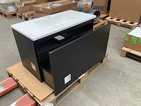 Badmeubel zwart 90cm - afbeelding 1 van  7