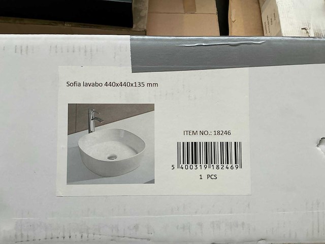 Badmeubelblad met waskom (140x46 cm) - afbeelding 3 van  3