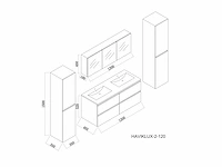 Badmeubelset - vonato - eco 40 - 2-persoons 120 cm - afbeelding 6 van  6