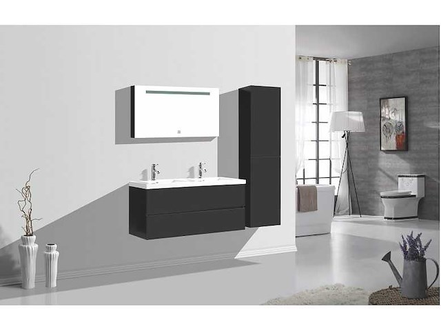 Badmeubelset - vonato - nero 120 - 2-persoons 120 cm - afbeelding 8 van  9