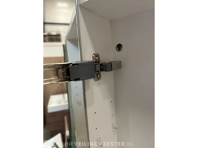 Badmeubelset 100cm - glans wit + spiegelkast hr badmeubelen, badmeubel, wit hoogglans - afbeelding 3 van  11