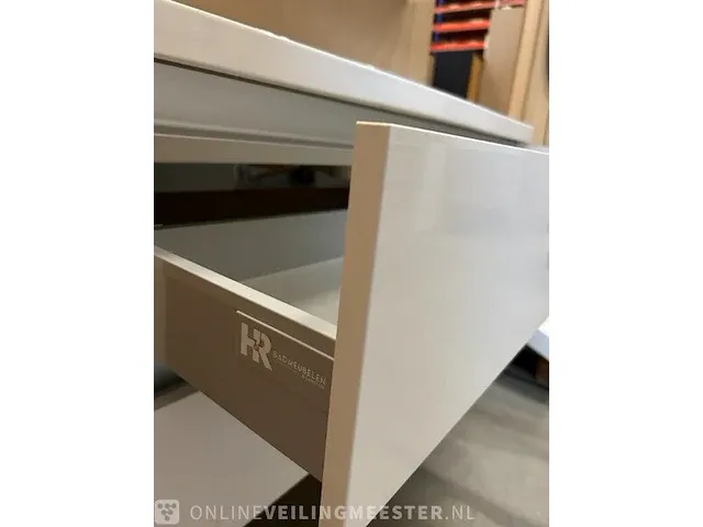 Badmeubelset 100cm - glans wit + spiegelkast hr badmeubelen, badmeubel, wit hoogglans - afbeelding 8 van  11