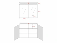 Badmeubelset 100cm mat zwart (met hangkast) - afbeelding 5 van  15