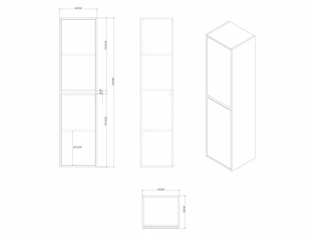 Badmeubelset 100cm mat zwart (met hangkast) - afbeelding 6 van  15