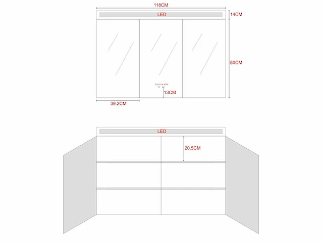 Badmeubelset 120cm mat zwart (met hangkast) - afbeelding 4 van  13