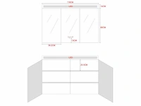 Badmeubelset 120cm mat zwart (met hangkast) - afbeelding 4 van  13