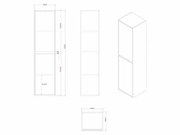 Badmeubelset 120cm mat zwart (met hangkast) - afbeelding 5 van  13