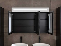 Badmeubelset 120cm mat zwart (met hangkast) - afbeelding 11 van  13