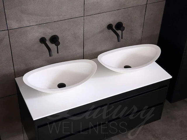 Badmeubelset 120cm (mat zwart of mat wit) - afbeelding 10 van  27