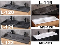 Badmeubelset 120cm (mat zwart of mat wit) - afbeelding 19 van  27