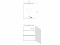 Badmeubelset 60cm mat zwart (met hangkast) - afbeelding 3 van  13