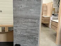 Badmeubelset cemento + regaal en zwart blad hr badmeubelen, badmeubel, cemento - afbeelding 8 van  11