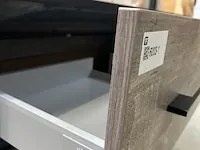 Badmeubelset cemento + regaal en zwart blad hr badmeubelen, badmeubel, cemento - afbeelding 10 van  11