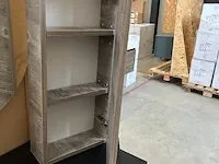 Badmeubelset cemento + regaal en zwart blad hr badmeubelen, badmeubel, cemento - afbeelding 11 van  11