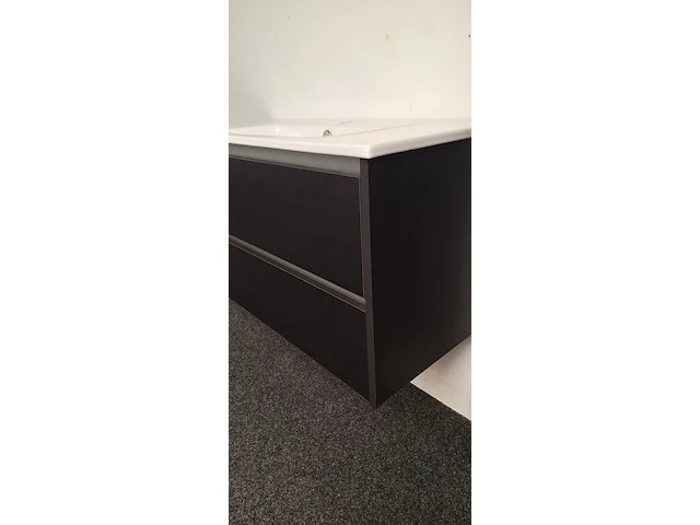 Badmeubelset incl hoge kast, thebalux, beat, mat zwart - afbeelding 2 van  6