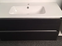 Badmeubelset incl hoge kast, thebalux, beat, mat zwart - afbeelding 3 van  6
