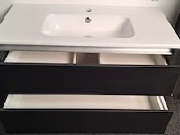 Badmeubelset incl hoge kast, thebalux, beat, mat zwart - afbeelding 4 van  6