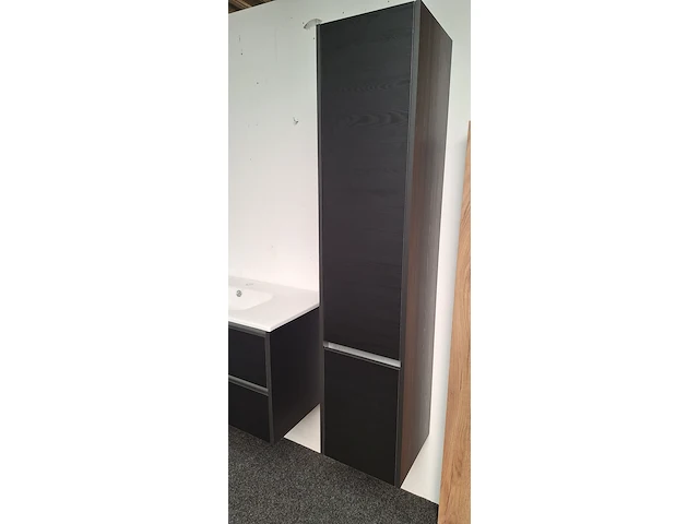 Badmeubelset incl hoge kast, thebalux, beat, mat zwart - afbeelding 5 van  6
