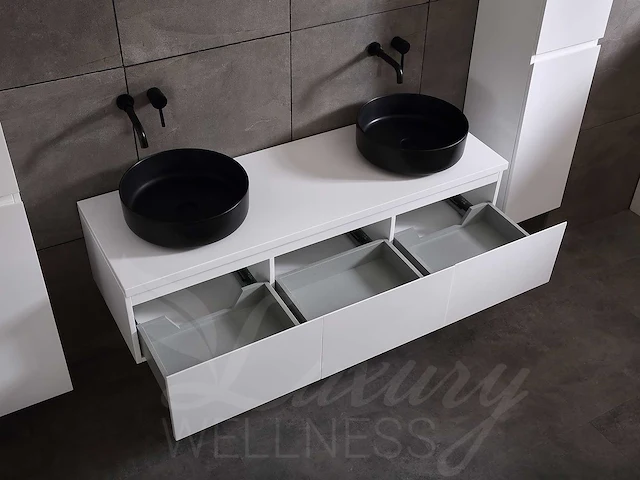 Badmeubelset mat wit 120,150 of 180cm keuze - afbeelding 16 van  49