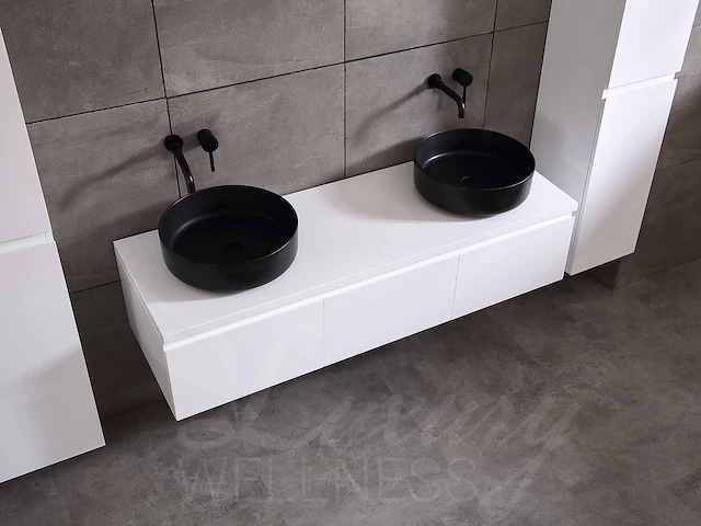 Badmeubelset mat wit 120,150 of 180cm keuze - afbeelding 25 van  49