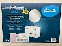 Badmeubelset met spiegel en wastafel 80 cm atlantic, stella - afbeelding 3 van  5