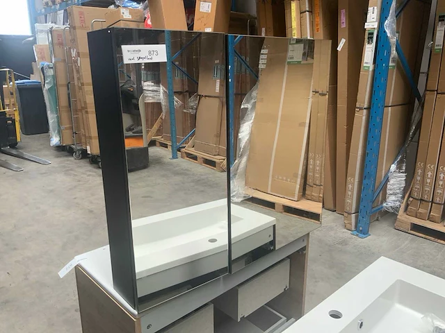 Badmeubelset zwart 80cm - afbeelding 2 van  10