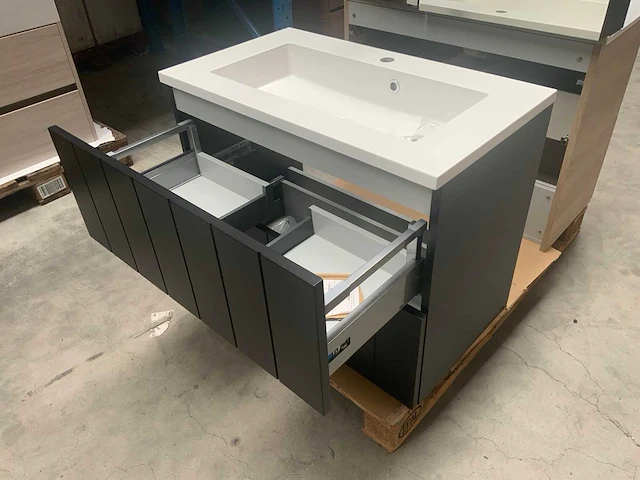 Badmeubelset zwart 80cm - afbeelding 5 van  10
