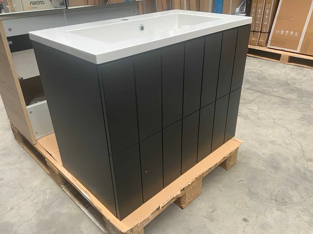 Badmeubelset zwart 80cm - afbeelding 8 van  10