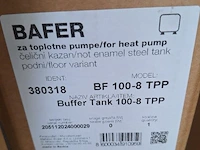 Bafer 100-8 tpp warmte pomp buffer tank - afbeelding 3 van  3
