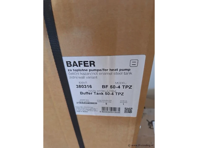 Bafer bf 50-4 tpz warmte pomp buffer tank - afbeelding 2 van  2