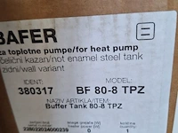 Bafer bf 80-8 tpz warmte pomp buffer tank - afbeelding 2 van  3