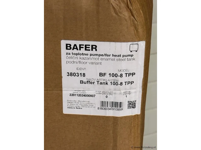 Bafer buffer tank 100-8 tpp - afbeelding 2 van  2