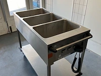 Bain marie wagen, 3 bakken, gastronorm metos, 3 x 1/1, bouwjaar 2011 - afbeelding 4 van  12