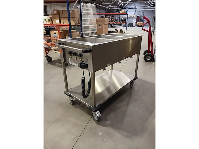 Bain marie wagen, 3 bakken, gastronorm metos, 3 x 1/1, bouwjaar 2011 - afbeelding 1 van  12