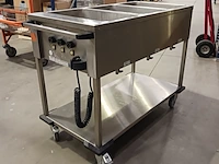 Bain marie wagen, 3 bakken, gastronorm metos, 3 x 1/1, bouwjaar 2011