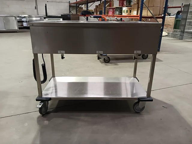 Bain marie wagen, 3 bakken, gastronorm metos, 3 x 1/1, bouwjaar 2011 - afbeelding 10 van  12