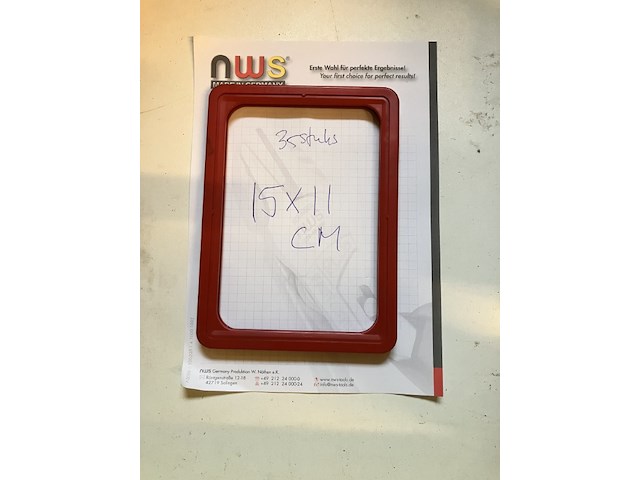 Bak met 35 prijskaartramen klein formaat 15 x 11 cm - afbeelding 3 van  7