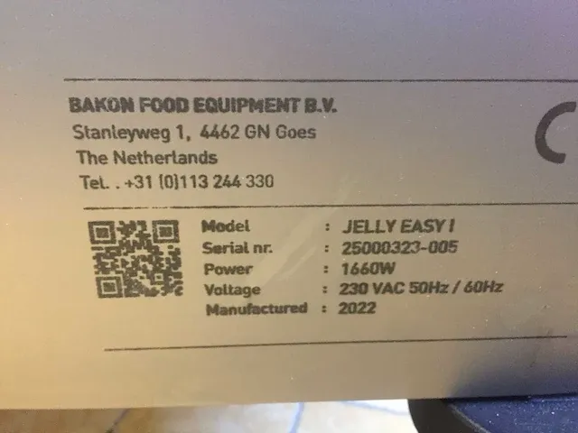 Bakon - jelly easy 1 - geleispuit machine - afbeelding 5 van  8