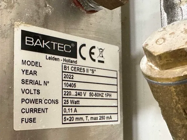 Baktec - b1 ceres ii s - doseer - 2022 - afbeelding 3 van  4