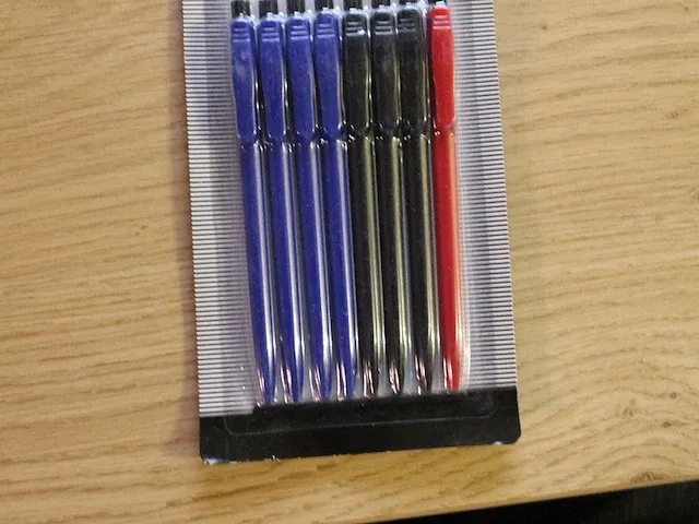 Bal pen 8 stuks op kaart 2 kaarten - afbeelding 4 van  5