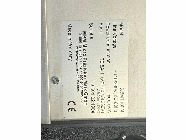 Balancing machine mpm micro precision marx - afbeelding 4 van  7