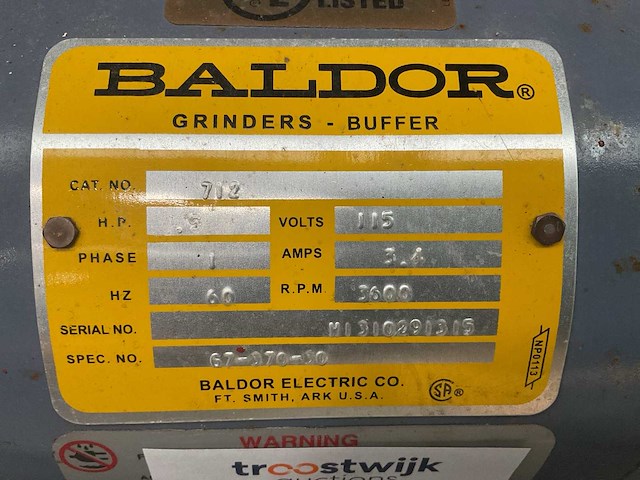 Baldor 712 grinder - afbeelding 5 van  5